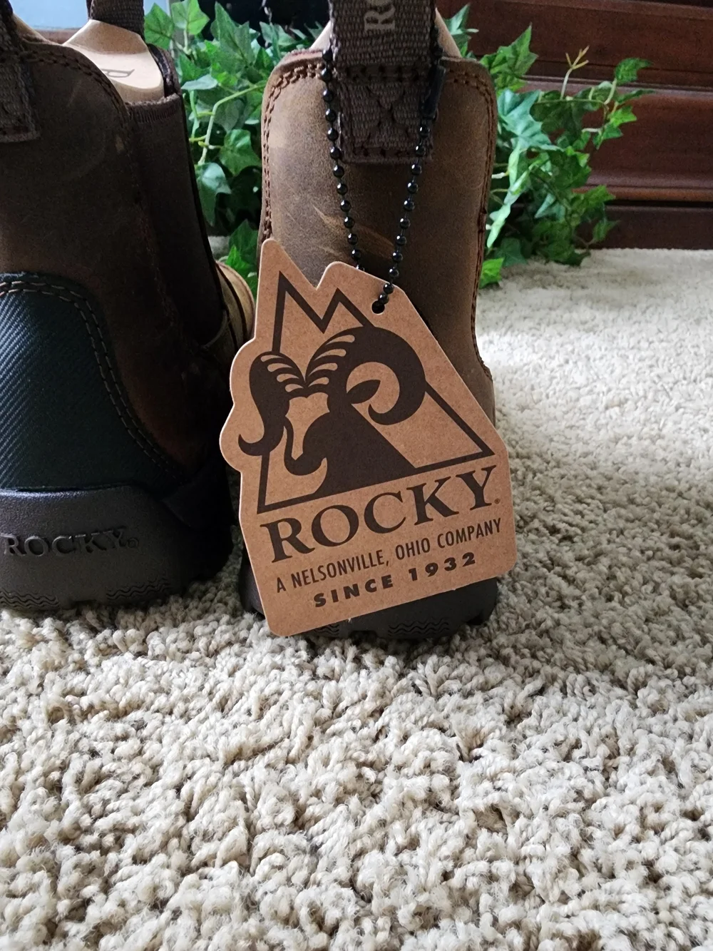 Rocky Men's Brown Slip-On Waterproof Boots